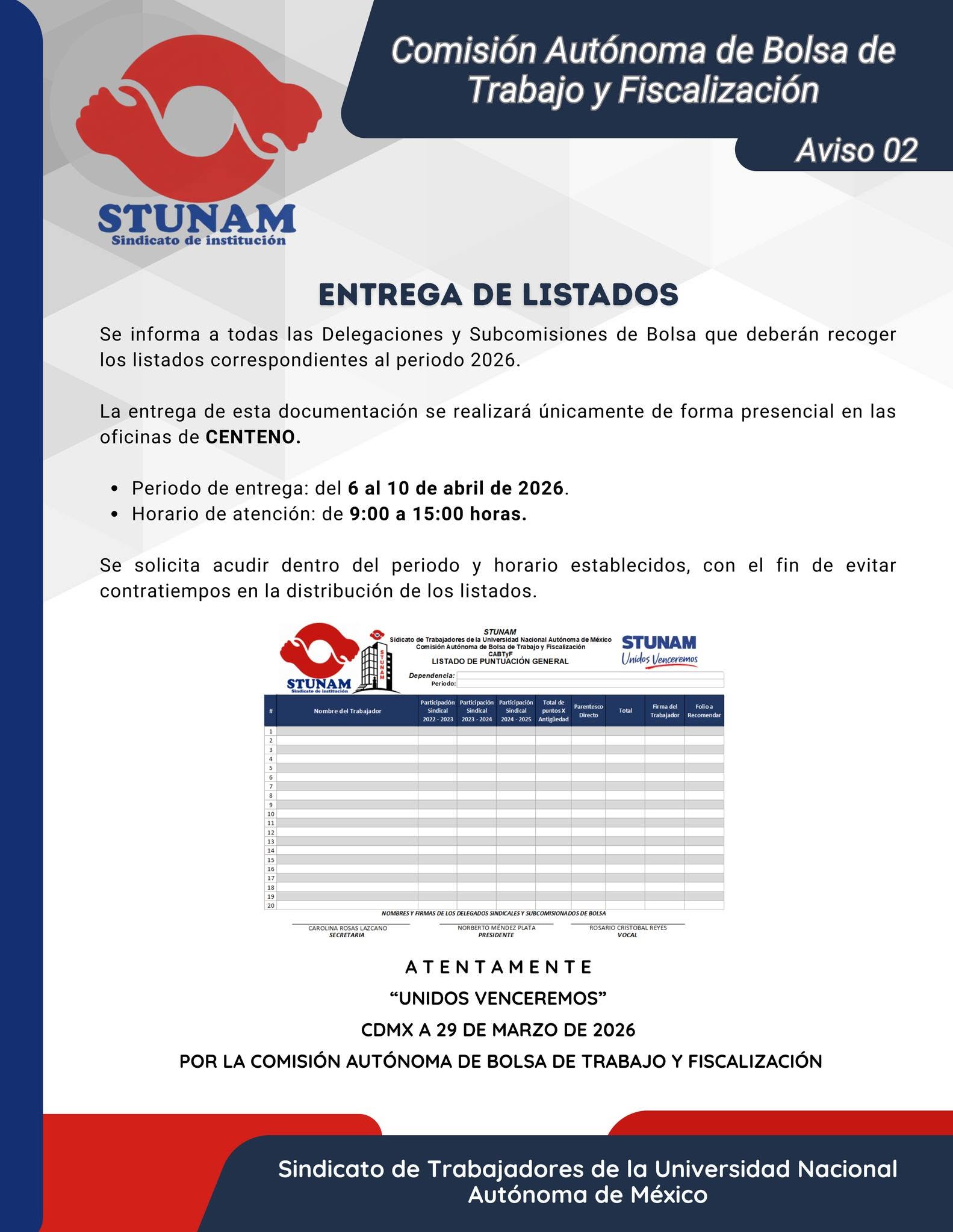 Miniatura de Entrega de Listados